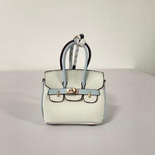 Load image into Gallery viewer, Inspired Mini Burkin Handbag Charm Vegan Leather Earphone Storage Bag