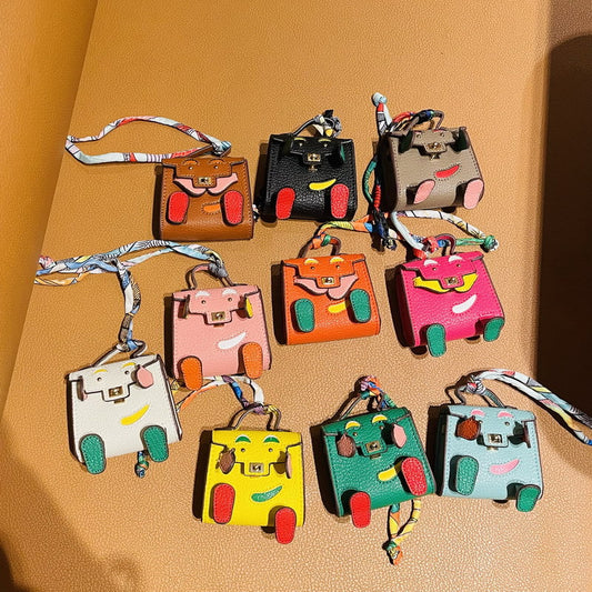 Micro Quelle Idole Bag Charm Vegan Leather Earphone Storage Bag for AirPods