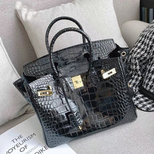 Load image into Gallery viewer, Inspired Berkin Bag Crocodile Pattern Leather Handbags for Woman | Automatic 20% OFF at Checkout