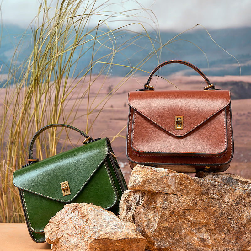 Vegetable Tanned Leather Handbags for Women