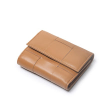 画像をギャラリービューアに読み込む, Woven Sheep Leather Trifold Wallet Short Card Holder