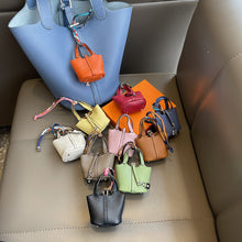 Load image into Gallery viewer, Top Grain Leather Inspired Mini Pictin Iconic Handbag Charm Holder for AirPods