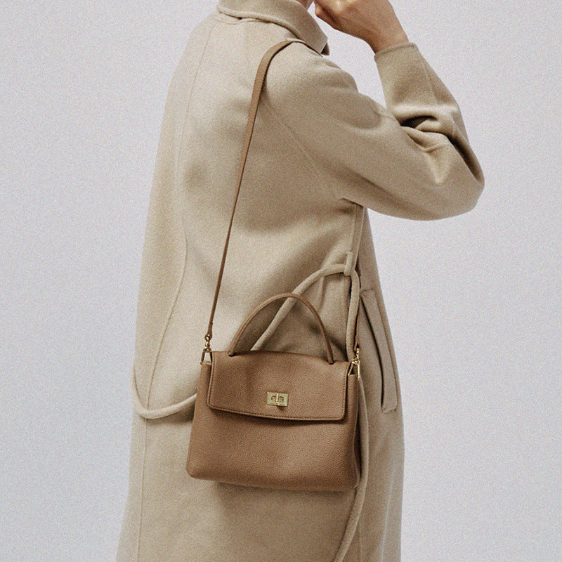 Togo Leather Square Bag Women Handbag