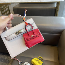 Load image into Gallery viewer, Inspired Mini Burkin Handbag Charm Vegan Leather Earphone Storage Bag