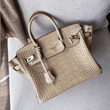Load image into Gallery viewer, Inspired Berkin Bag Crocodile Pattern Leather Handbags for Woman | Automatic 20% OFF at Checkout