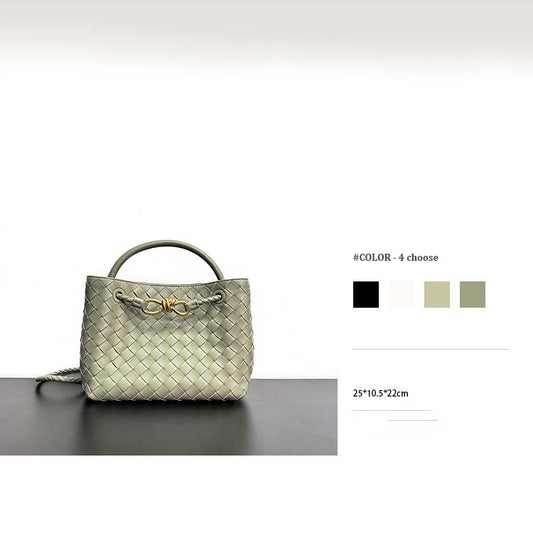 Woven Leather Inspired Intrecciato Tote Bag - Retro Knot Shoulder Bag & Handbag