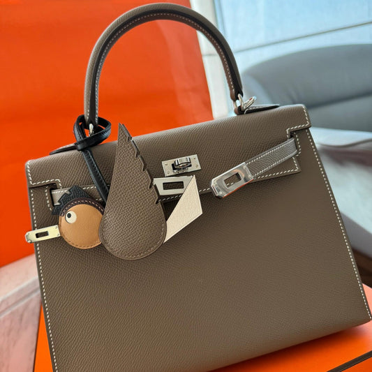 Top Grain Leather Birdy Bag Charm