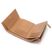 画像をギャラリービューアに読み込む, Woven Sheep Leather Trifold Wallet Short Card Holder