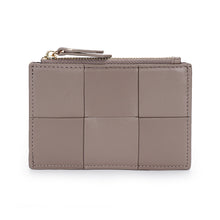Load image into Gallery viewer, Sheep Leather Woven Slim Wallet Purse