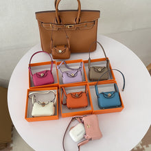 Load image into Gallery viewer, Iconic Inspired Mini Lindi Handbag Charm Vegan Leather Earphone Storage Bag