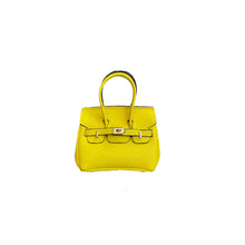 Load image into Gallery viewer, Inspired Mini Burkin Handbag Charm Vegan Leather Earphone Storage Bag