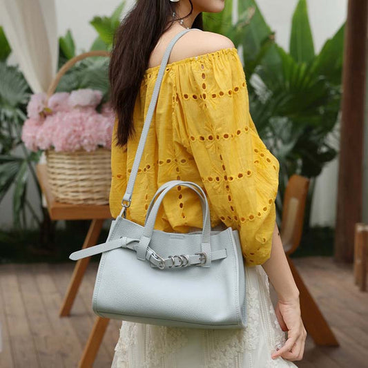 Togo Leather Tote Bag Minimalist Handbag Crossbody Bag