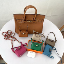 Load image into Gallery viewer, Iconic Inspired Mini Lindi Handbag Charm Vegan Leather Earphone Storage Bag