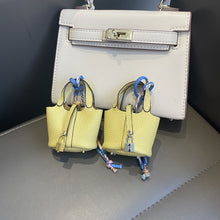 Load image into Gallery viewer, Top Grain Leather Inspired Mini Pictin Iconic Handbag Charm Holder for AirPods