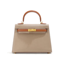 Load image into Gallery viewer, Inspired Kelli Bag Bi Color Leather Handbags for Women