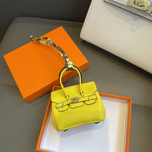Load image into Gallery viewer, Inspired Mini Burkin Handbag Charm Vegan Leather Earphone Storage Bag