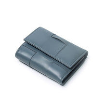 画像をギャラリービューアに読み込む, Woven Sheep Leather Trifold Wallet Short Card Holder