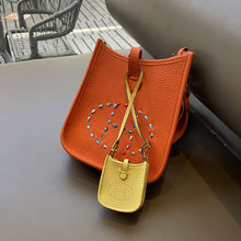 Load image into Gallery viewer, Top Grain Leather Inspired Mini Eveline Bag Charm Holder for AirPods