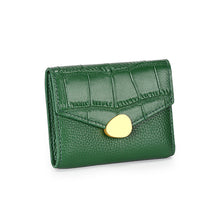 Load image into Gallery viewer, Crocodile Pattern Top Grain Leather Short Wallet Purse