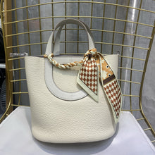 Load image into Gallery viewer, Soft Leather Pig Nose Bucket Bag Woman Tote Bag
