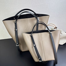 Load image into Gallery viewer, Top Grain Leather Bucket Bag Tote Bag Woman