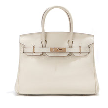 Load image into Gallery viewer, Top Grain Leather Inspired Berkin Handbag Golden Hardware | Automatic 20% OFF at Checkout
