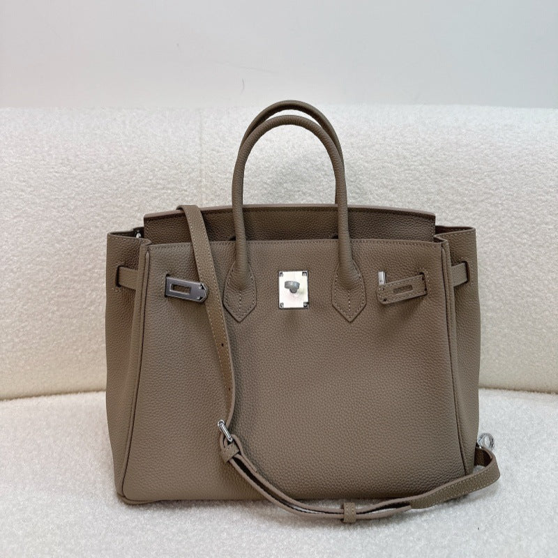 New Colors Genuine Leather Inspired Berkin Bag Silver Hardware