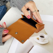 画像をギャラリービューアに読み込む, Soft Leather Short Trifold Wallet Woman Genuine Leather Wallet Zipper Coin Purse