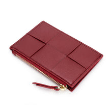 Load image into Gallery viewer, Sheep Leather Woven Slim Wallet Purse