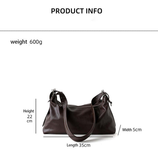 Vegetable Tanned Leather Hobo Bag