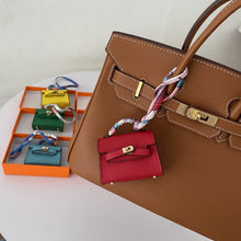 Load image into Gallery viewer, Inspired Mini Kelli Handbag Charm Vegan Leather Earphone Storage Bag