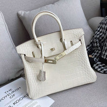Load image into Gallery viewer, Inspired Berkin Bag Crocodile Pattern Leather Handbags for Woman | Automatic 20% OFF at Checkout