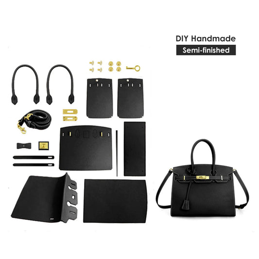 HANDSEWGIFT Top Grain Leather Sellier Platinum Bag DIY Kit