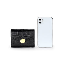 Load image into Gallery viewer, Crocodile Pattern Top Grain Leather Short Wallet Purse