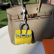 Load image into Gallery viewer, Inspired Mini Burkin Handbag Charm Vegan Leather Earphone Storage Bag