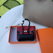 Load image into Gallery viewer, Inspired Mini Burkin Handbag Charm Vegan Leather Earphone Storage Bag