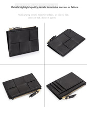 Load image into Gallery viewer, Sheep Leather Woven Slim Wallet Purse