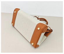 Load image into Gallery viewer, Inspired Berkin Bag Canvas & Togo Leather Handbags | Automatic 20% OFF at Checkout