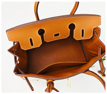 Load image into Gallery viewer, Inspired Berkin Bag Canvas & Togo Leather Handbags | Automatic 20% OFF at Checkout