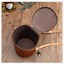 Load image into Gallery viewer, Retro Vegetable Tanned Leather Small Bucket Bags Genuine Leather Purses