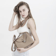 Load image into Gallery viewer, Top Grain Leather Inspired Lindi Bag Silver Hardware 20 Colors