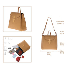Load image into Gallery viewer, DIY Tote Bag Kit Backpack Kit in Tan | Handmade Leather Backpack Tote Bag Size & Interior - POPSEWING™ DIY Leathercrafts