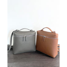 Load image into Gallery viewer, Taupe and Brown Leather Backpack | Handmade Small Backpacks - POPSEWING®