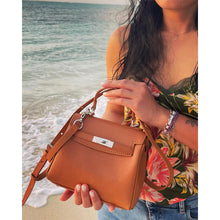 Load image into Gallery viewer, POPSEWING™ Handmade Leather Kelly Bag DIY Kit | Brown