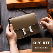 Load image into Gallery viewer, HANDSEWGIFT Leather Square Tofu Crossbody Konstance Bag DIY Kit
