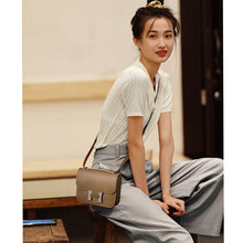 Load image into Gallery viewer, Leather Square Tofu Crossbody Bag with H buckle | Versatile & Trendy