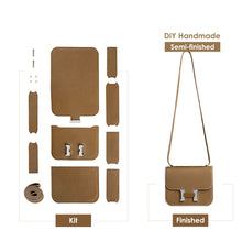 Load image into Gallery viewer, Constance Bag DIY Kit - Leather Tan Tofu Bag Sling Shoulder | POPSEWING