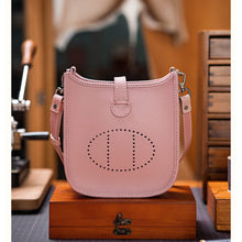 Load image into Gallery viewer, Pink Evelyne Bag | DIY Hermes Bag Leather Kit - Mini Size | POPSEWING