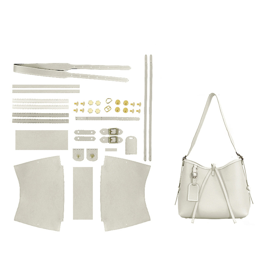 White designer bag | DIY leather bag - POPSEWING®