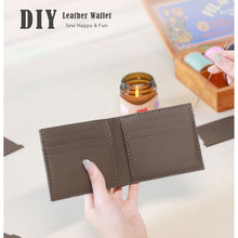 Load image into Gallery viewer, HANDSEWGIFT Top Grain Leather Simple Card Wallet DIY Kits